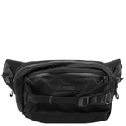Master-Piece Potential Leather Trim Waist Bag in Black