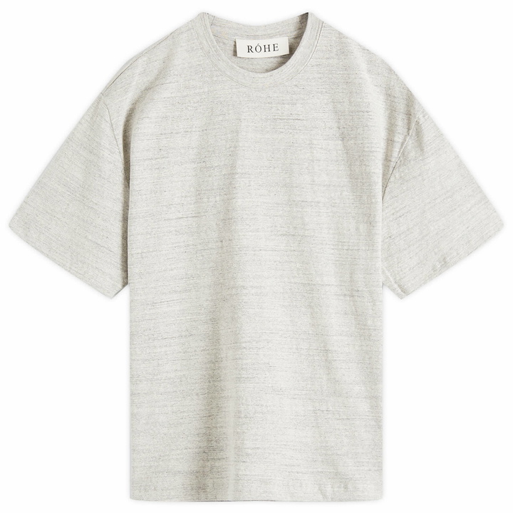 Photo: Róhe Men's Japanese Mouliné T-Shirt in Light Grey Melange