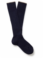 Brunello Cucinelli - Ribbed Cashmere Socks - Blue