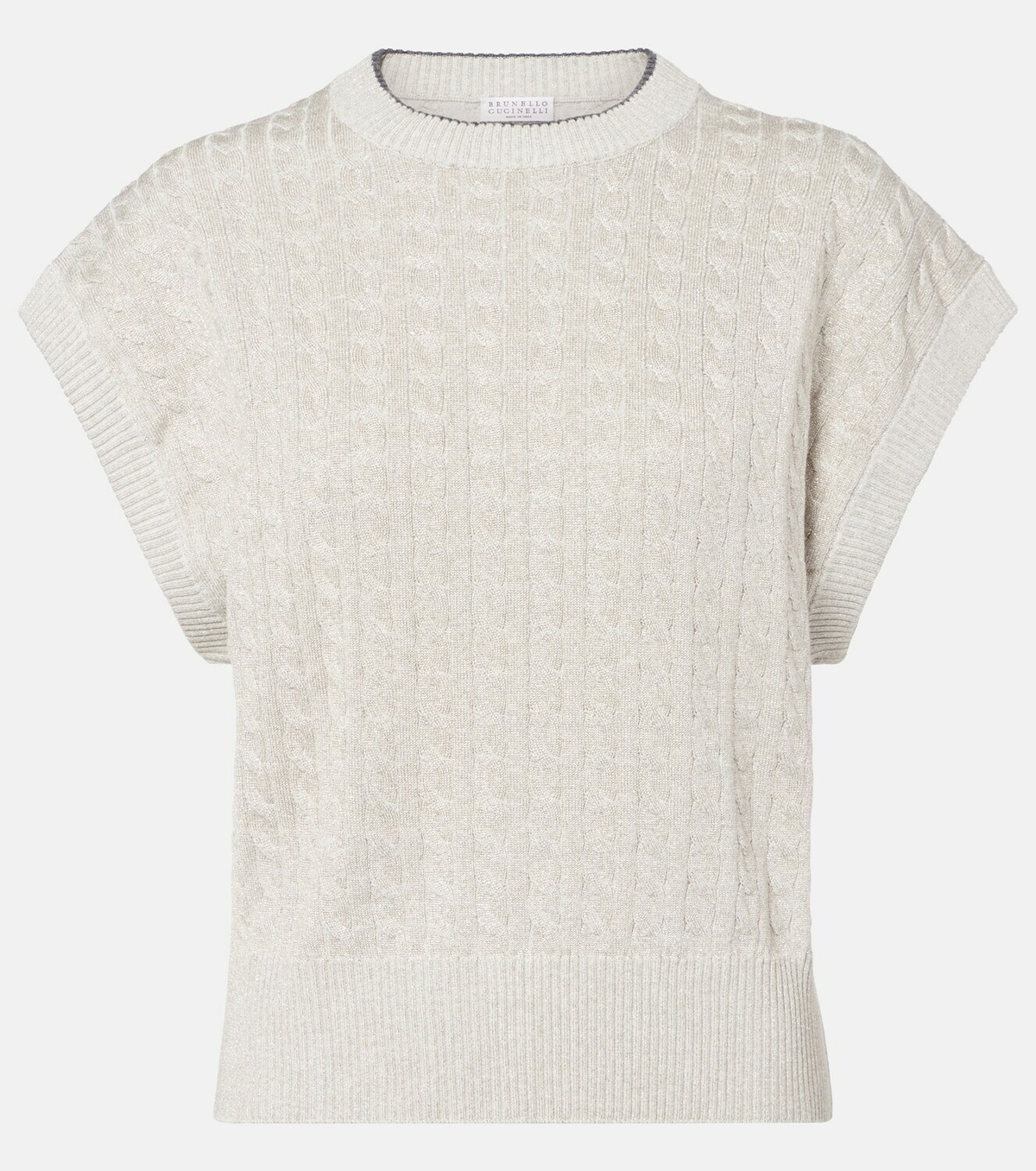Brunello Cucinelli Cable-knit cotton-blend sweater