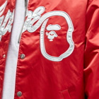A Bathing Ape Men's BAPE Baseball Jacket in Red