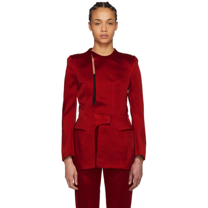 Haider Ackermann Red Open Back Jacket Haider Ackermann