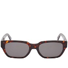 Garrett Leight Mayan Sunglasses in Caviar Tortoise/Semi-Flat G1