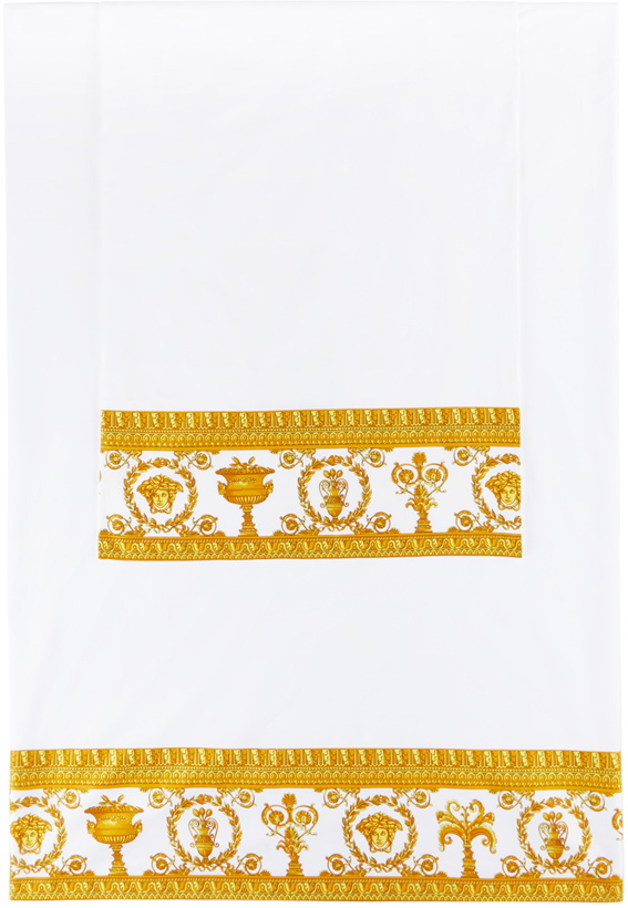 Photo: Versace White & Gold 'I Heart Baroque' Linen Set, King