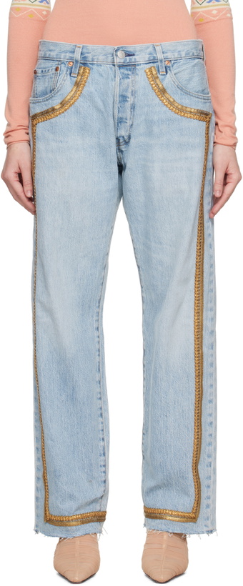 Photo: Conner Ives Blue Reconstituted Bullion Jeans