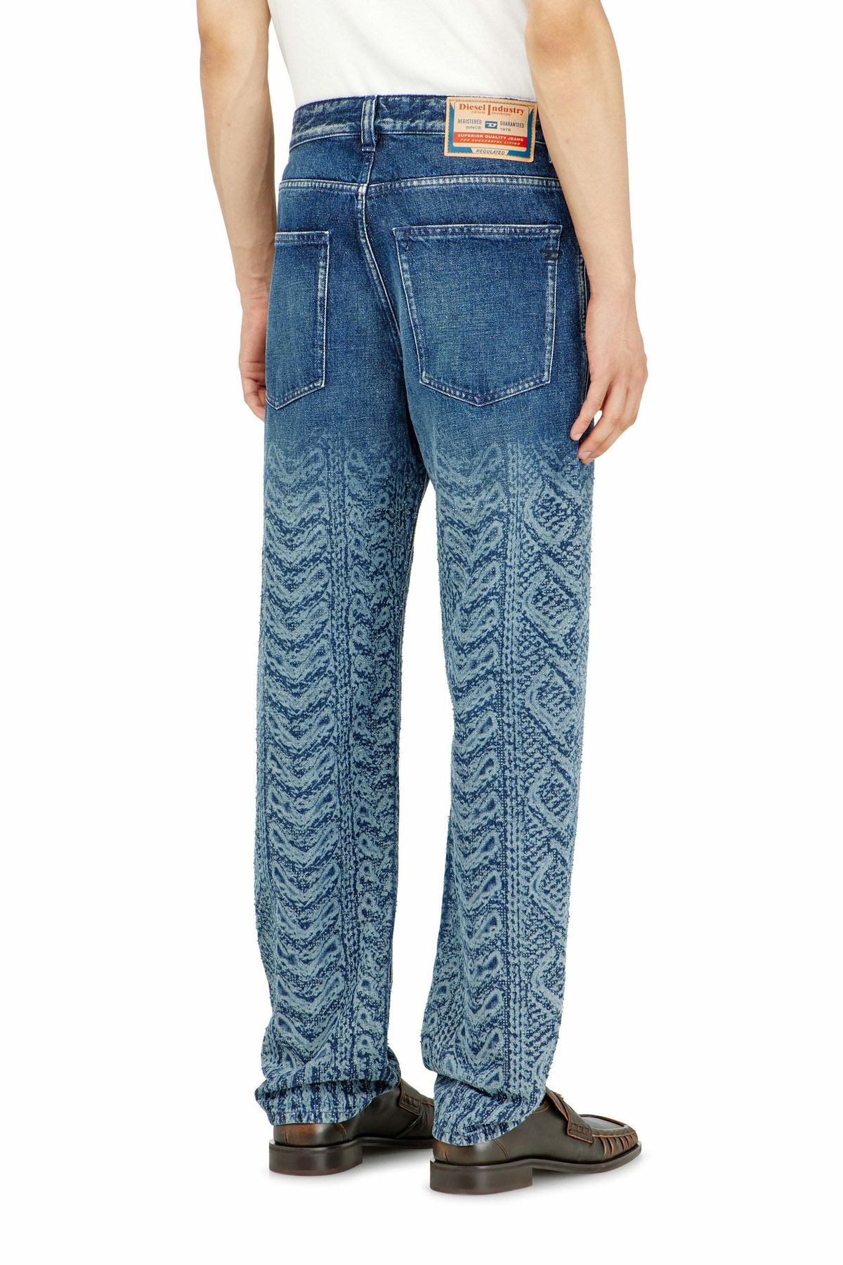Diesel Regular Jeans Regular Waist 2024 D-Macs, Dark blue, Button fly