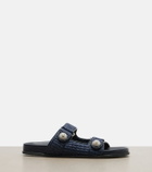 Jimmy Choo Fayence raffia-effect sandals