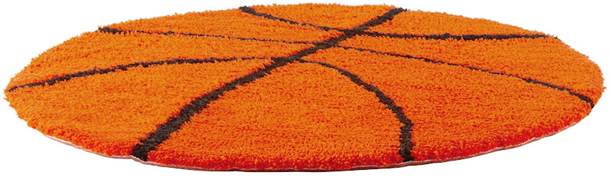 Rashelle Campbell SSENSE Exclusive Orange & Black Basketball Rug