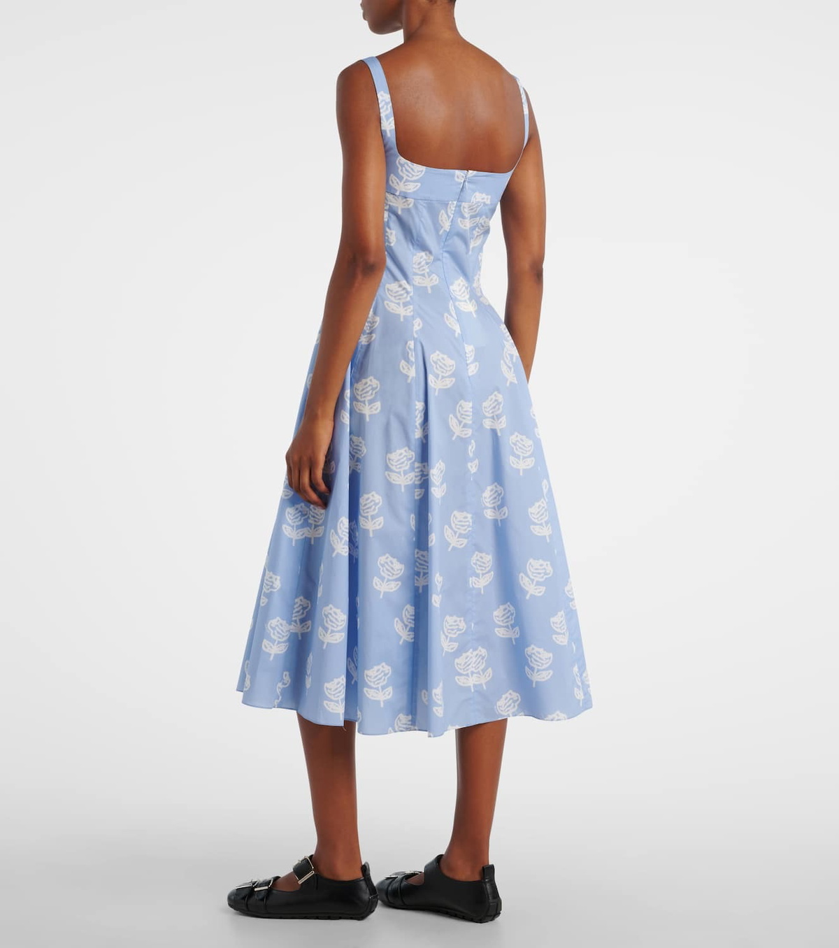 Marni Floral cotton midi dress