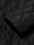 Burberry - Corduroy-Trimmed Quilted Nylon Barn Jacket - Black