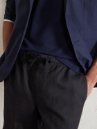 Orlebar Brown - Alex Straight-Leg Linen Drawstring Shorts - Black