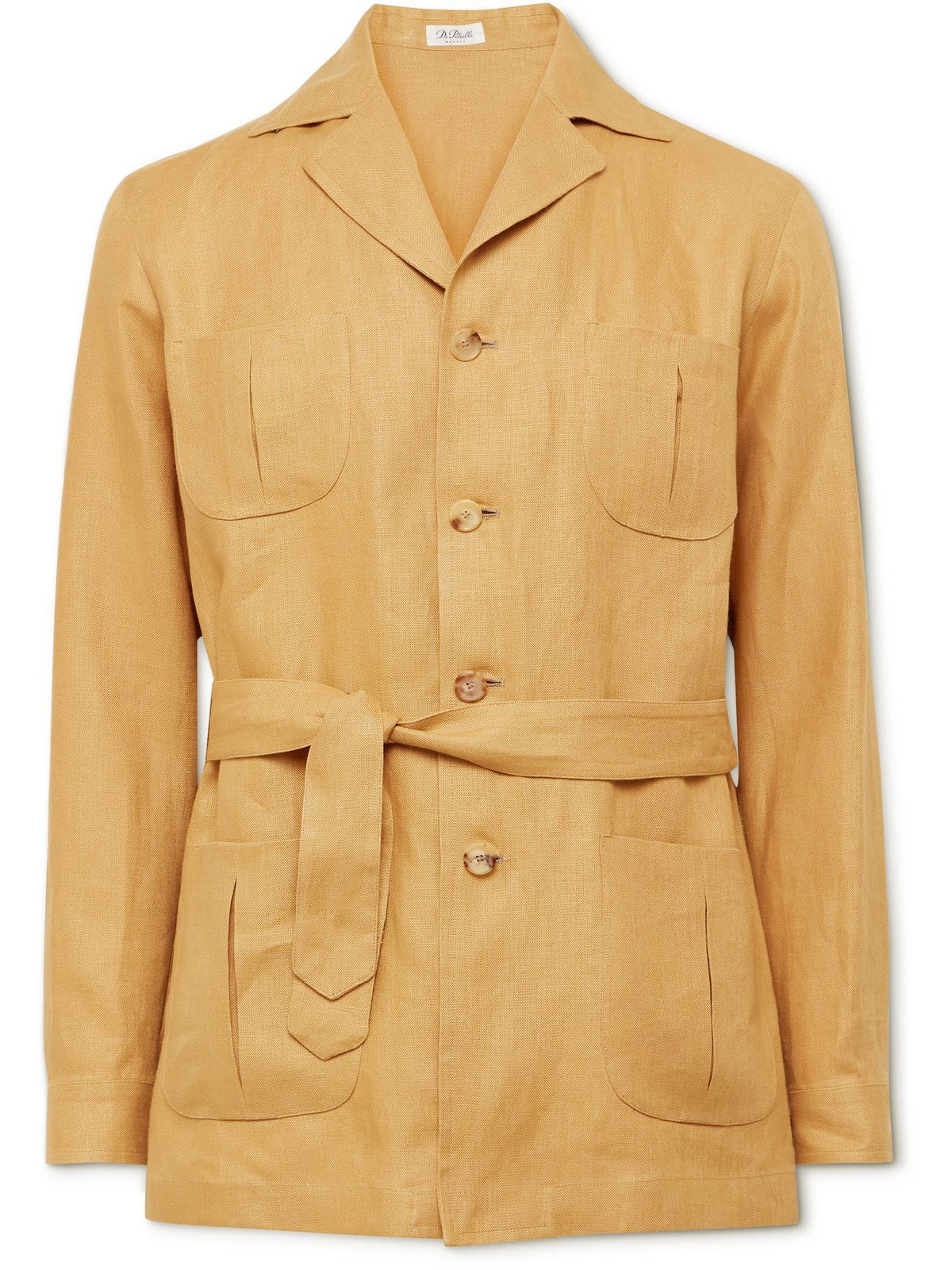 DE PETRILLO - Linen Jacket - Brown De Petrillo
