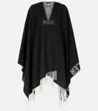 Moncler - Wool-blend blanket cape