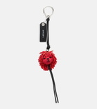 Loewe Lion beaded crochet bag charm