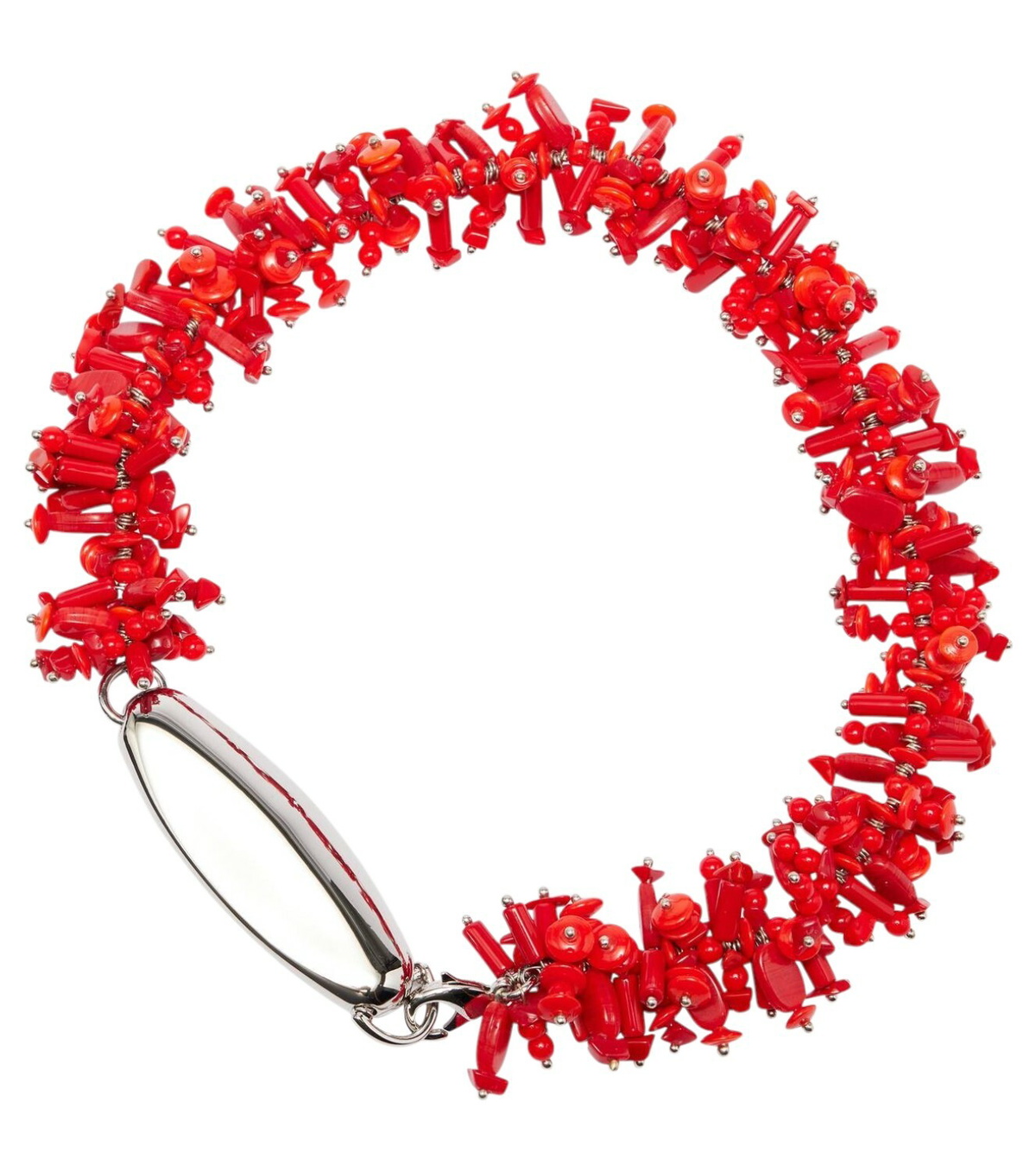 Dries Van Noten Silver Crystal Chunky Necklace Dries Van Noten