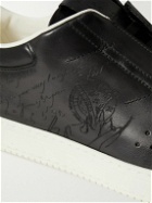 Berluti - Playtime Scritto Venezia Leather Slip-On Sneakers - Black