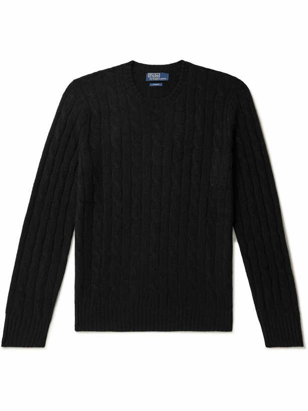 Photo: Polo Ralph Lauren - Cable-Knit Cashmere Sweater - Black