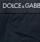 DOLCE & GABBANA - Two-Pack Stretch-Cotton Briefs - Blue