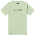 Pass~Port Men's Official Embroidery T-Shirt in Stonewash Green