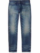 John Elliott - The Cast 2 Distressed Stretch-Denim Straight-Leg Jeans - Blue