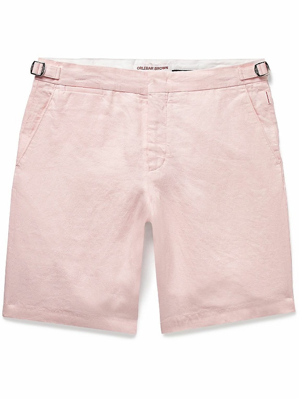 Photo: Orlebar Brown - Norwich Slim-Fit Linen Shorts - Pink