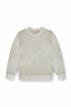 Diesel Jumper with faded reverse print - Knitwear Mens in Grey