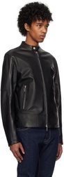 Dsquared2 Black Biker Leather Jacket