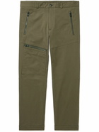 Moncler - Slim-Fit Straight-Leg Cotton-Blend Twill Trousers - Green