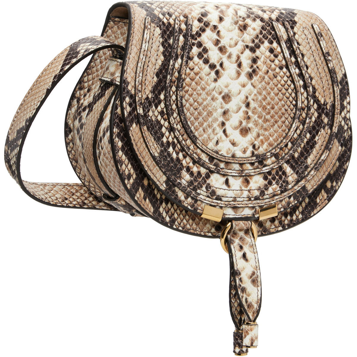 Chloé Beige Small Marcie Saddle Bag