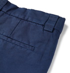 Brunello Cucinelli - Navy Tapered Linen and Cotton-Blend Trousers - Navy