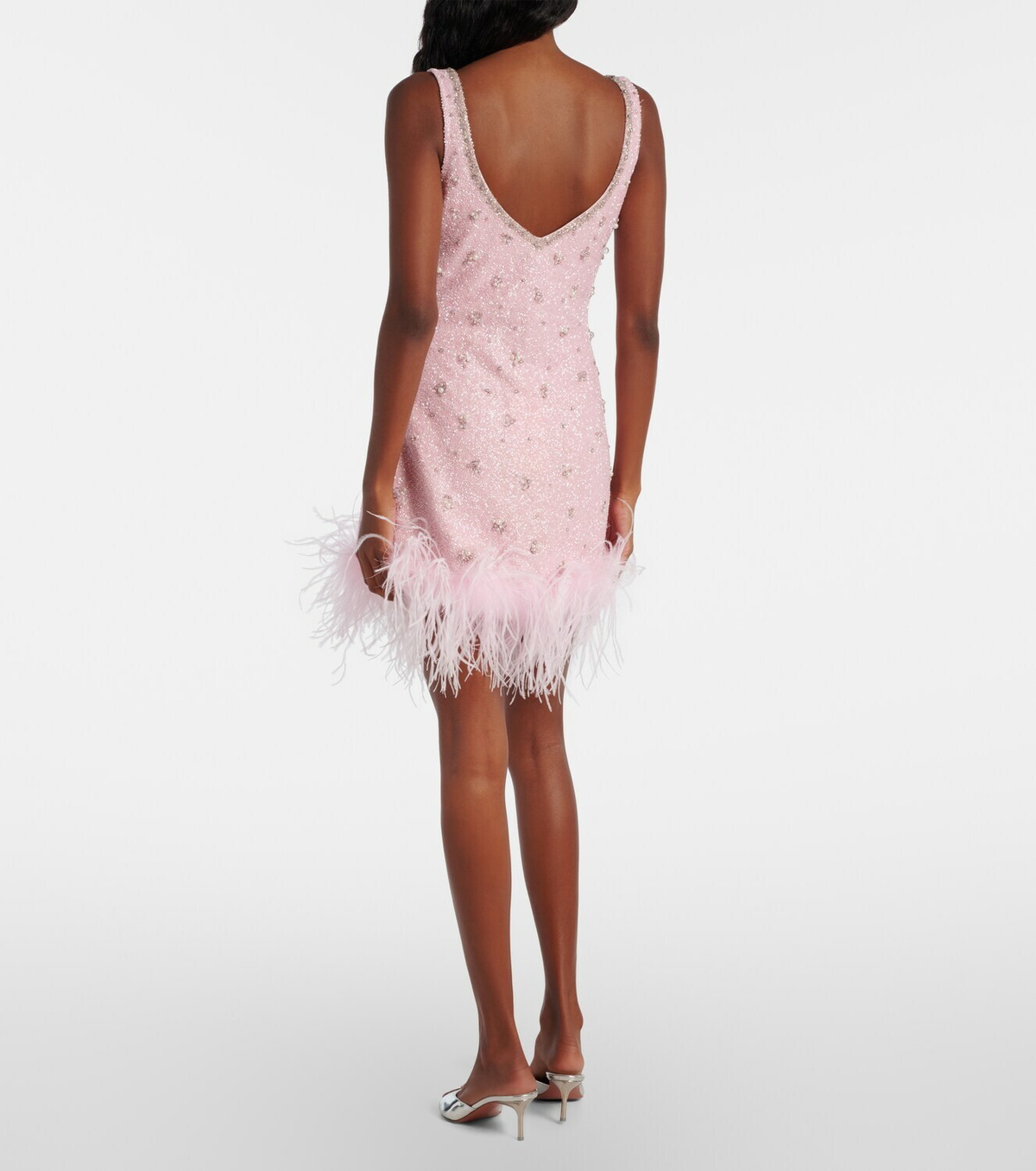Clio Peppiatt Coralina crystal-embellished minidress