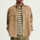 Café Mountain Men's Double Pocket Seersucker Cord Heritage Shirt in Oat