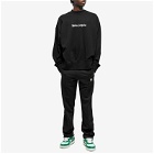 Palm Angels Men's Embroidered Crew Sweat in Black