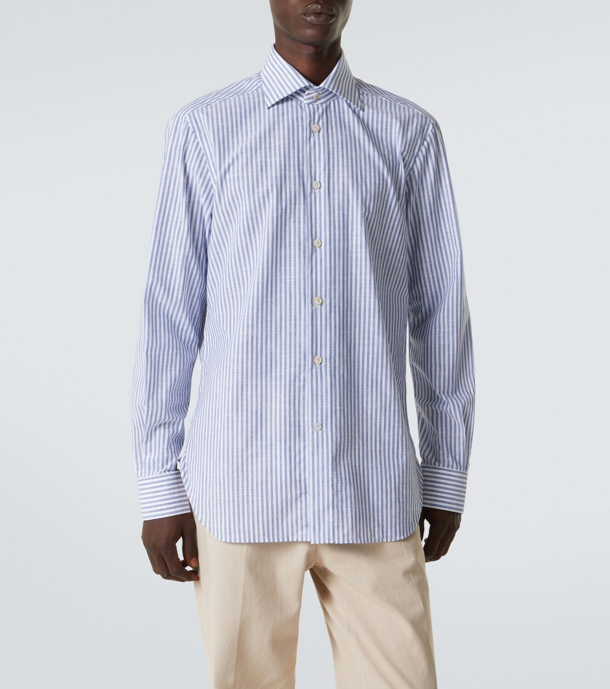 Kiton Striped cotton shirt