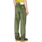 Sunnei Green Corduroy Straight Trousers