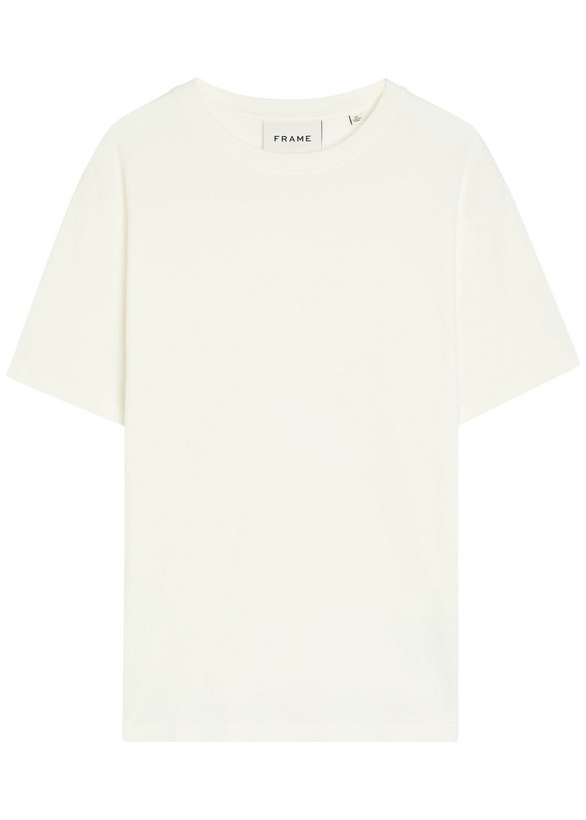Photo: Frame Duo Fold Cotton T-shirt White