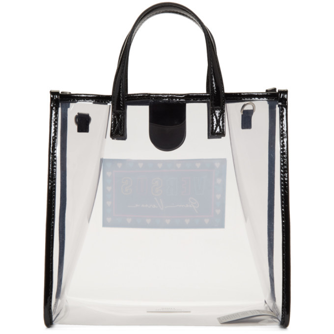 Versus Transparent PVC Mini Hearts Tote