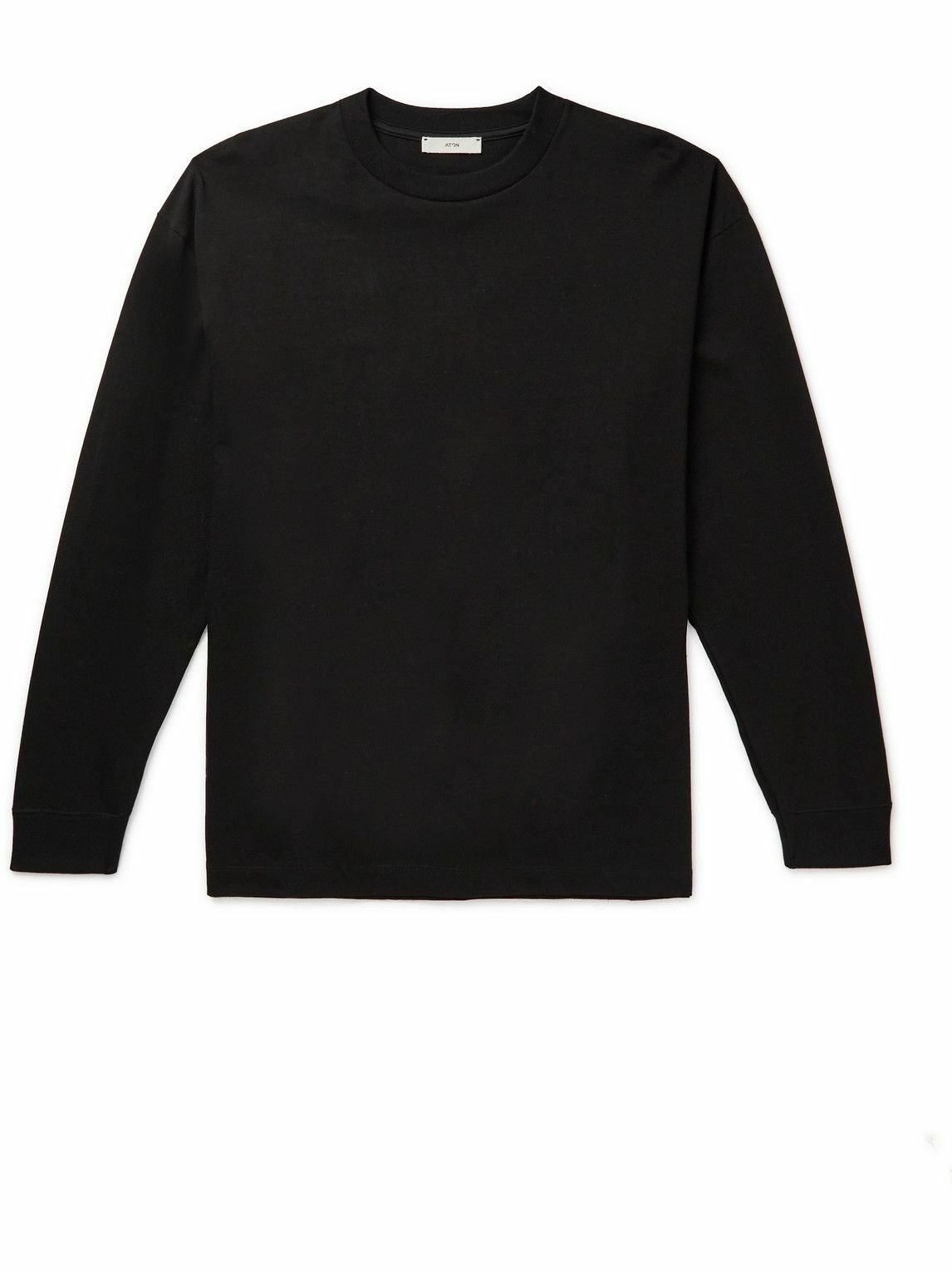 ATON - Oversized Supima Cotton-Jersey T-Shirt - Black ATON