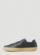 Suede Crepe Leather Sneakers in Black