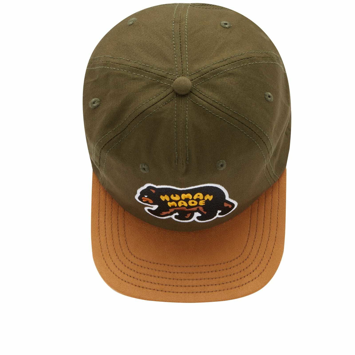 【美品】HUMAN MADE キャップ オリーブ ブラウン Human Made Men's Bear Cap in Olive Drab Human Made