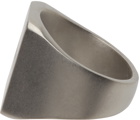 VETEMENTS Silver Scratched Logo Ring