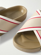 Christian Louboutin - Striped Webbing Sandals - Neutrals