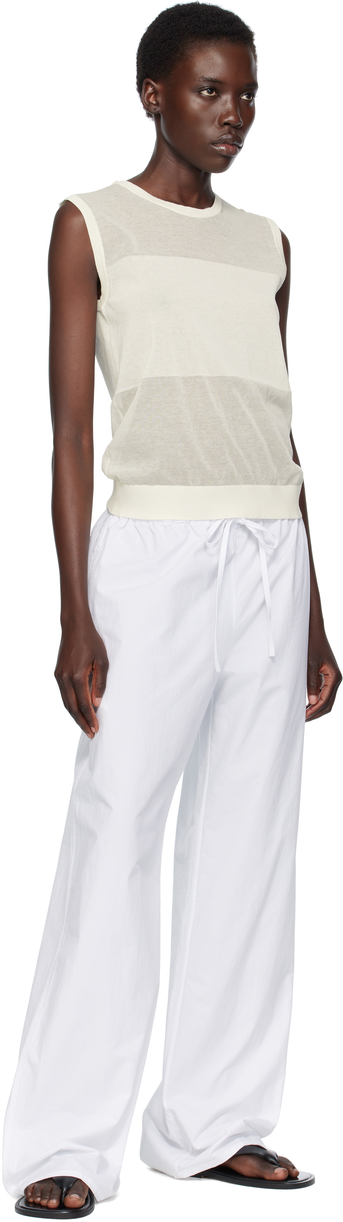 【関税込み】Loulou de Saison オフホワイト Anita トップス Loulou de Saison: Off-White Anita Top | SSENSE