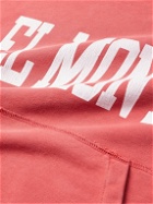 Remi Relief - Printed Cotton-Jersey Hoodie - Red