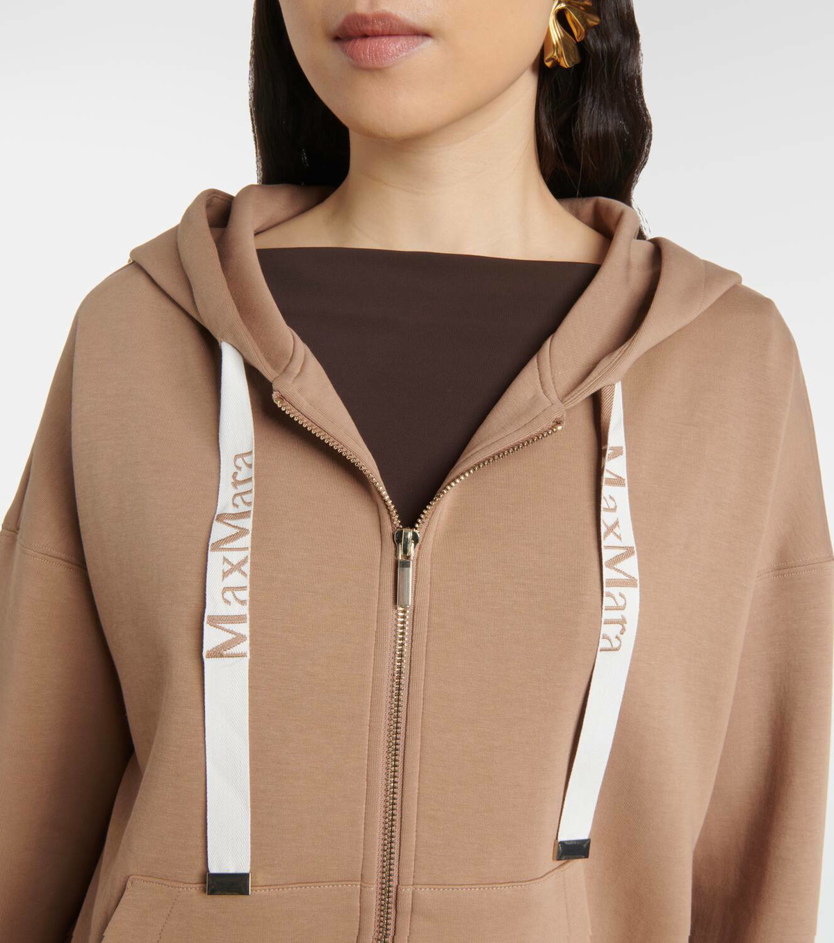'S Max Mara Jour cotton-blend jersey hoodie