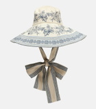 Alémais Villa Romantica printed linen sun hat