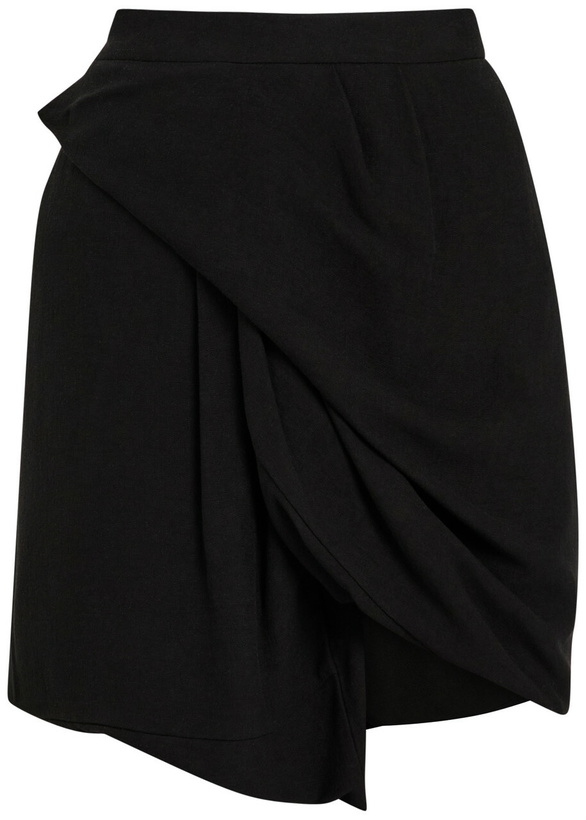 Photo: Vivienne Westwood Zora Crepe Mini Wrap Skirt Black