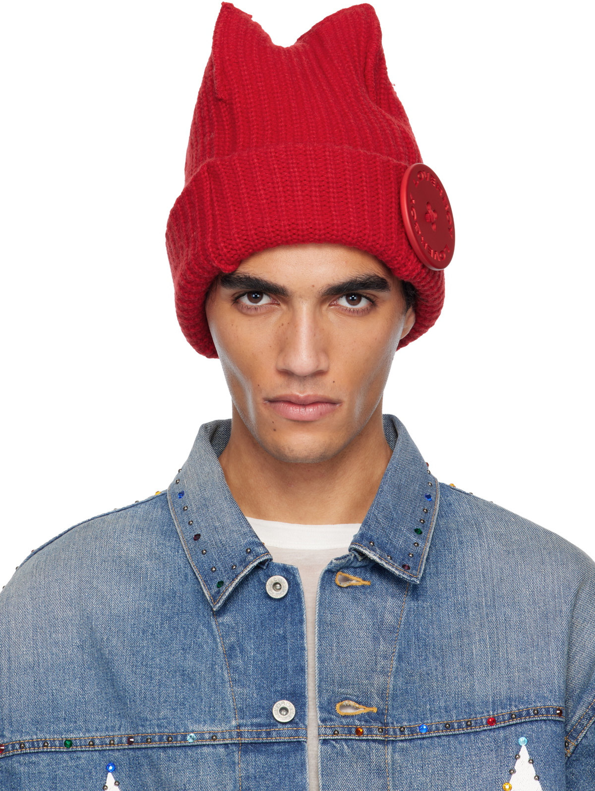 Charles Jeffrey LOVERBOY Red Box Beanie