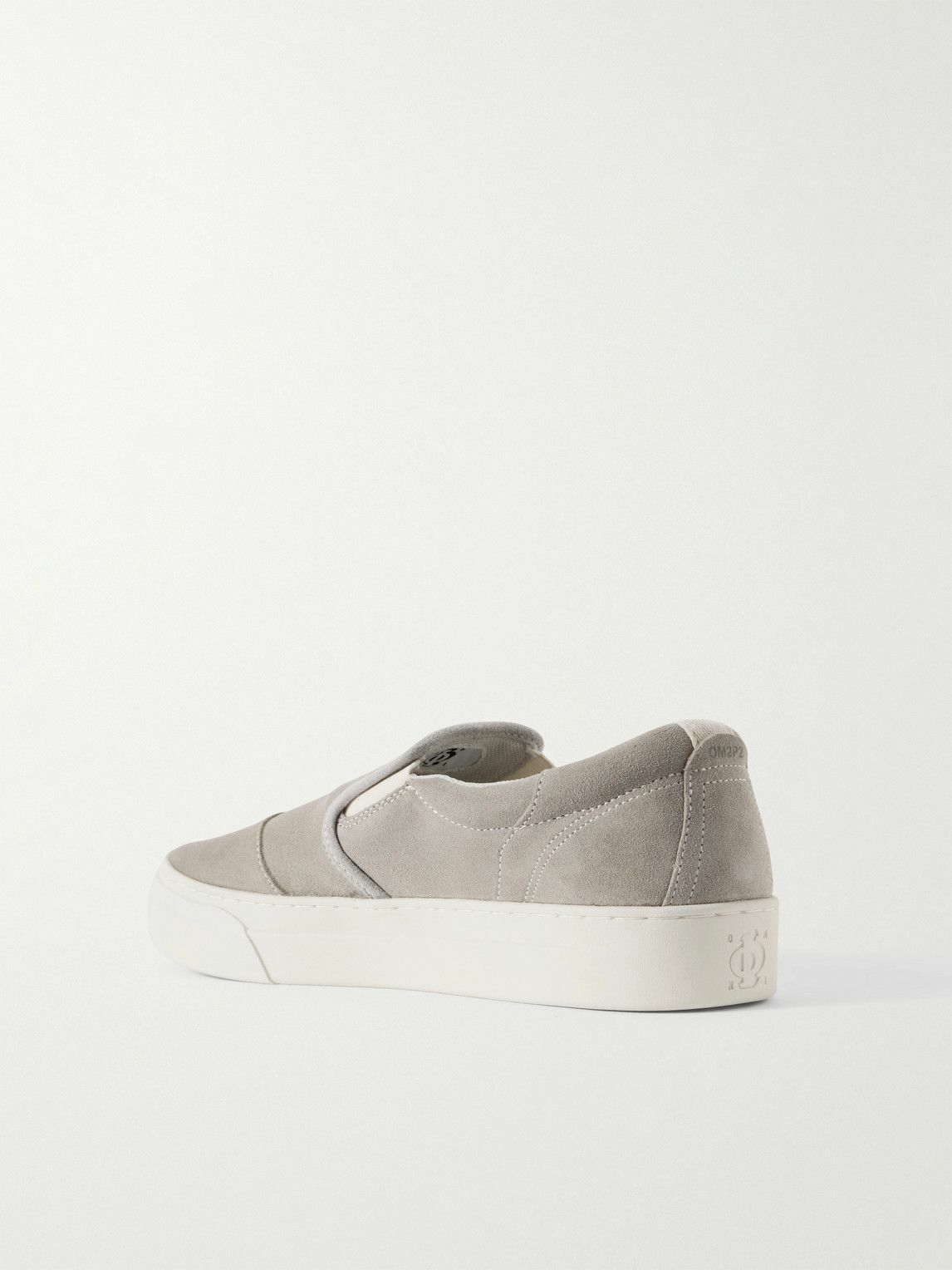 Omni - Lister Canvas-Trimmed Suede Slip-On Sneakers - Gray