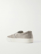 Omni - Lister Canvas-Trimmed Suede Slip-On Sneakers - Gray